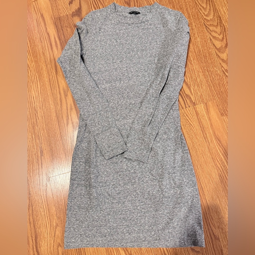 Club Monaco Heather Gray Long Sleeve Dress
